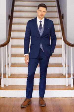 ULTRA SLIM BLUE PERFORMANCE WEDDING SUIT